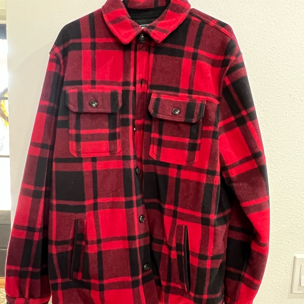 AEO jacket large plaid